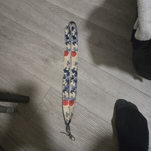 American Eagle Outfitters Cream, Navy & Red Patterned Lanyard Key/Card Holder